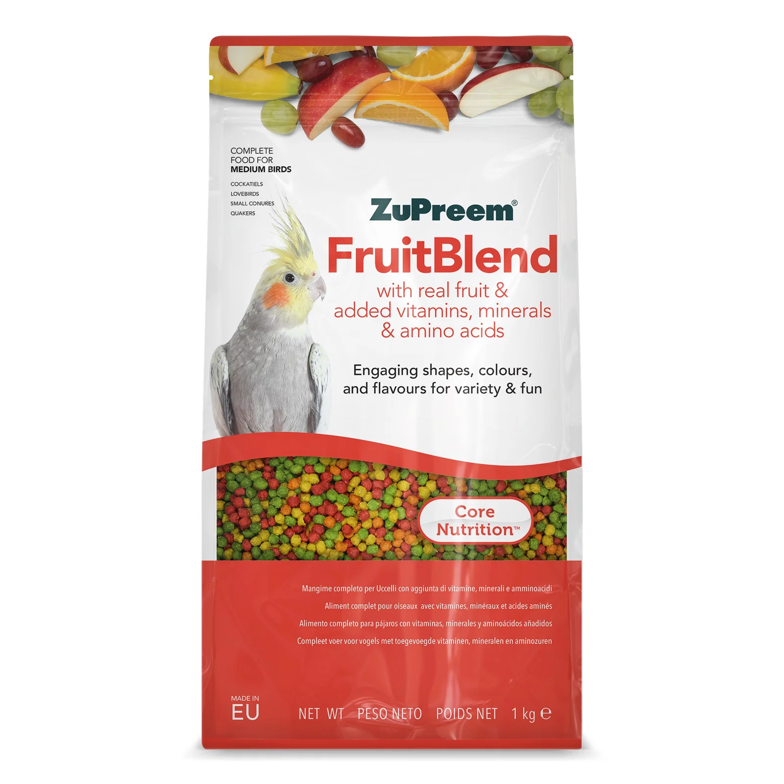 Zupreem Fruitblend Nymfeparakit og dværgpapegøje 1 kg